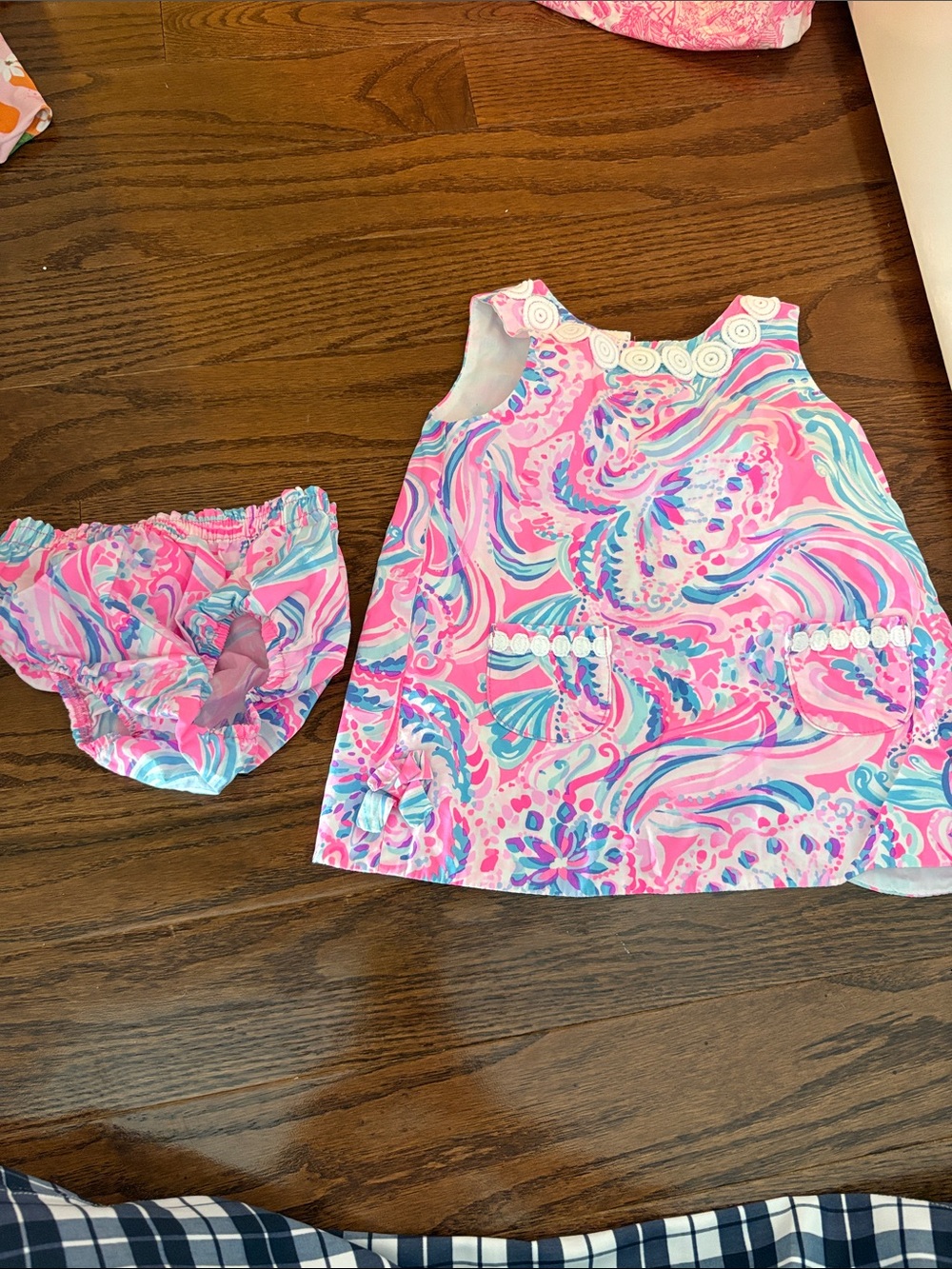 Lilly Pulitzer Pink Swirl Toddler Dress and Bloomers Set